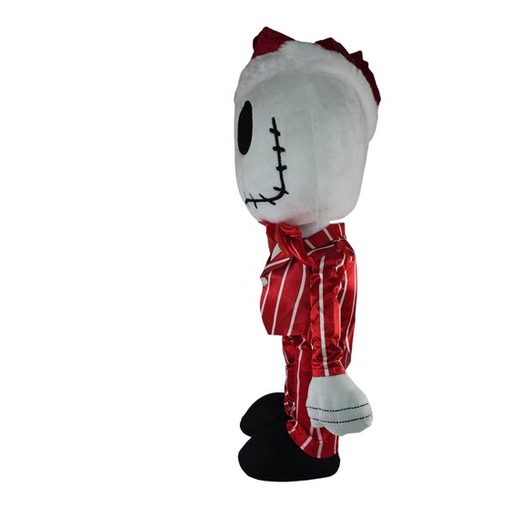 Big Head Jack Skellington Sandy Claws Santa Christmas Plush Door Greeter 18" Dis - Picture 4 of 7
